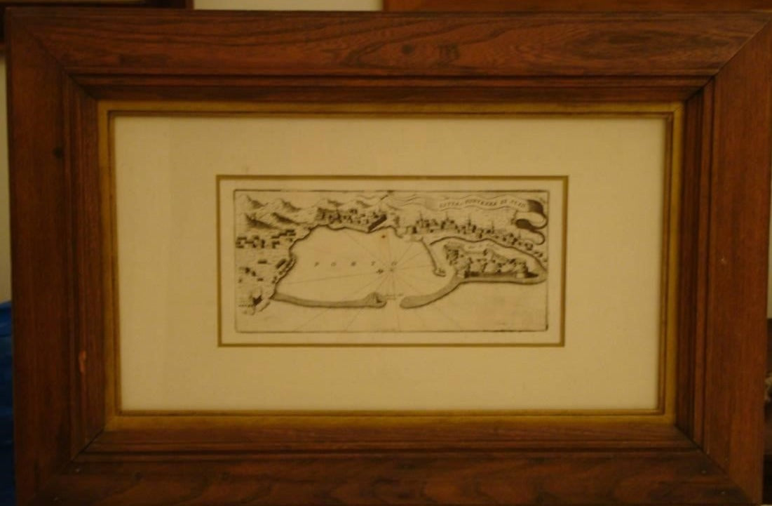 Antique Map: "Città e Fortezza di Scio" (1689) by Vincenzo Coronelli