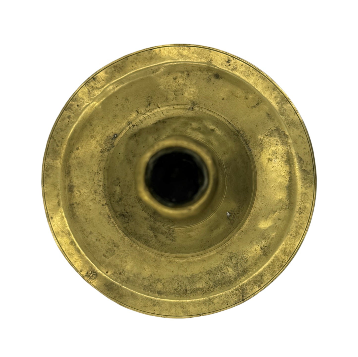 Antique 18th-Century English Brass Chamberstick Candlestick
