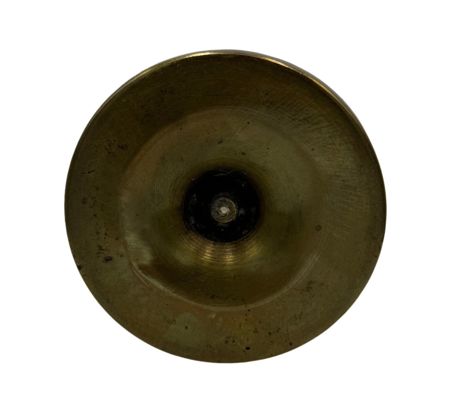 Antique 19th-Century Brass Candlestick – Elegant Baluster Form