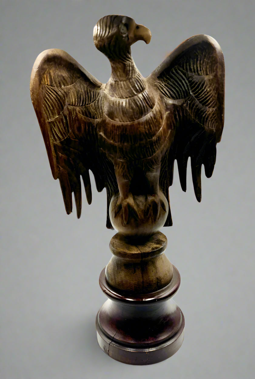 Antique Hand-Carved Wooden Eagle – Ecclesiastical Symbol of St. John, Church Artifact