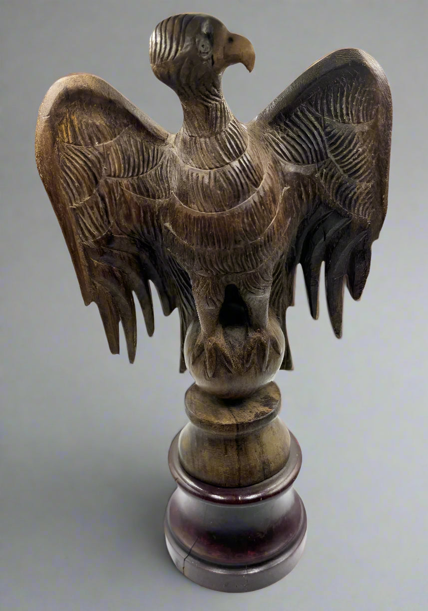 Antique Hand-Carved Wooden Eagle – Ecclesiastical Symbol of St. John, Church Artifact