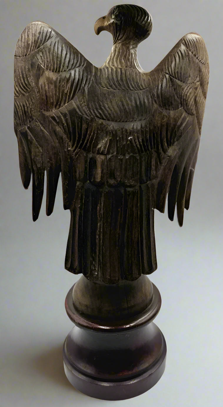 Antique Hand-Carved Wooden Eagle – Ecclesiastical Symbol of St. John, Church Artifact
