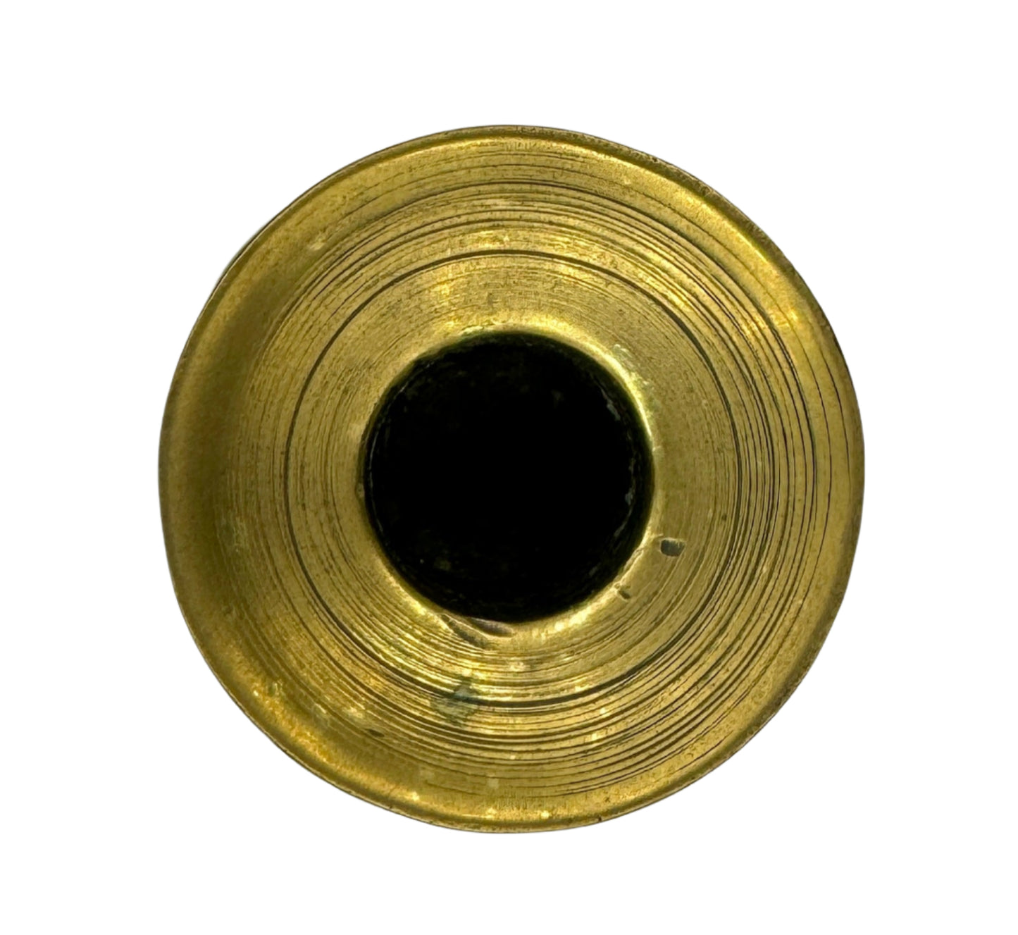Antique 19th Century English Brass Candlestick with Square Base