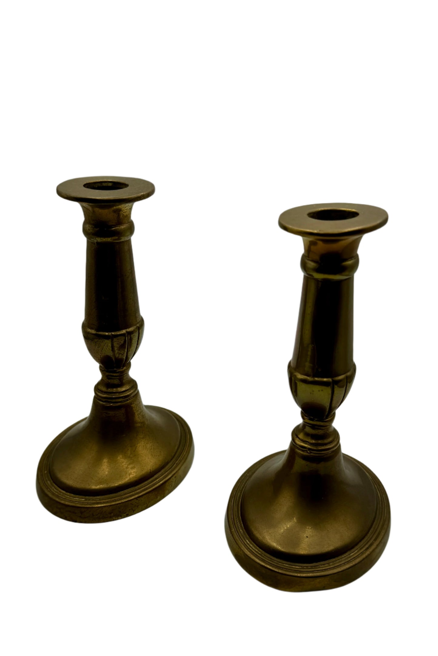 Pair of Antique 19th Century Brass Candlesticks