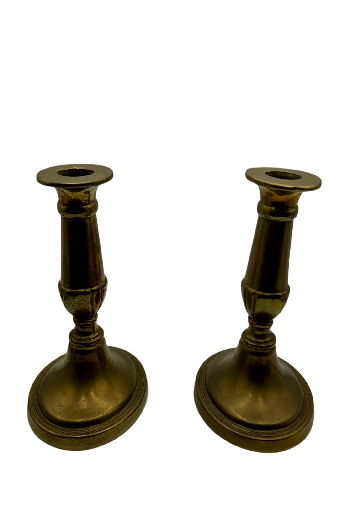 Pair of Antique 19th Century Brass Candlesticks