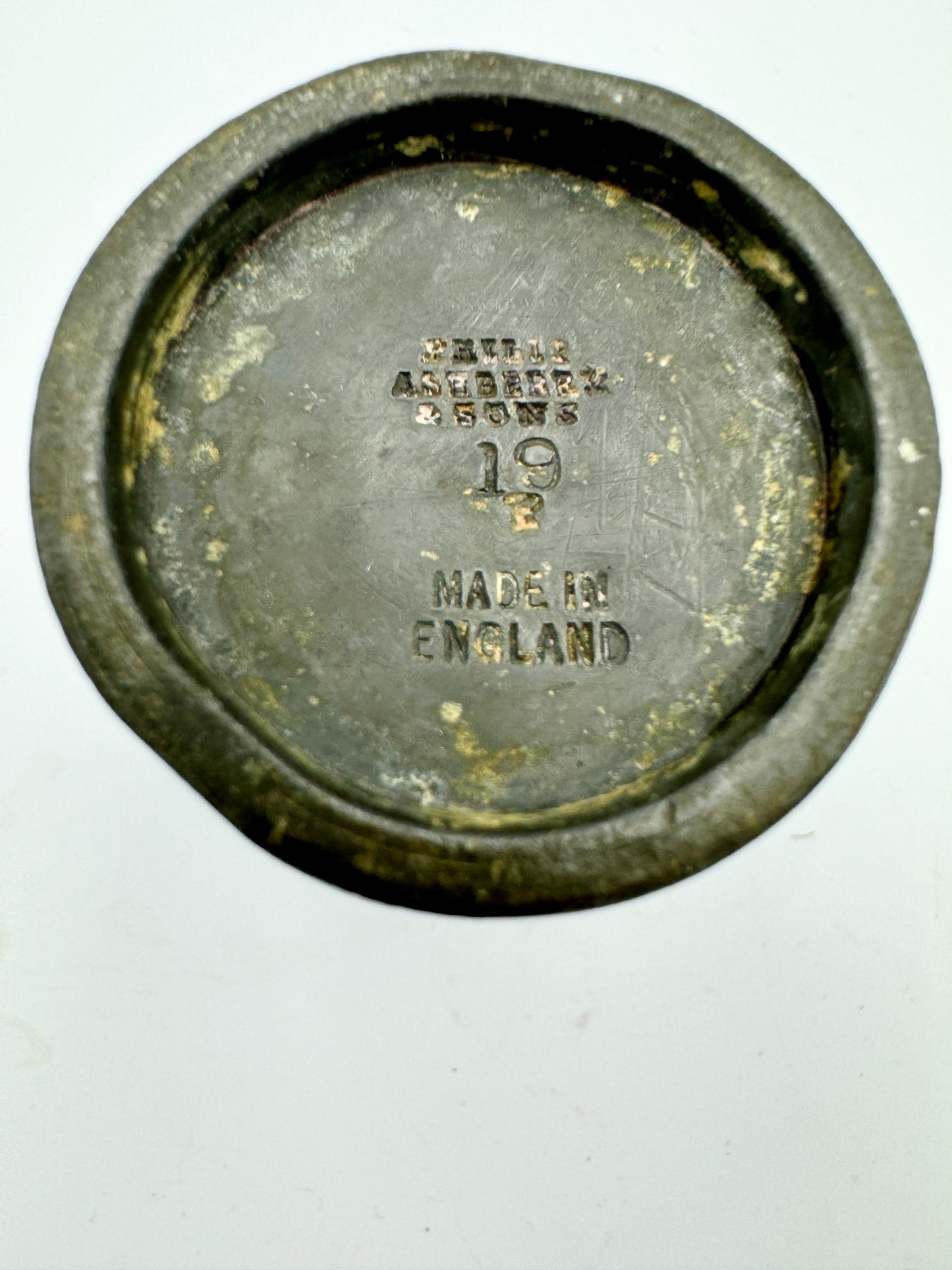 Antique English Pewter Pepper Shaker – Philip Ashberry & Sons (c. 1890-1920)
