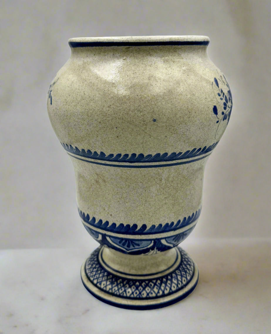 Antique European Apothecary Jar – "Adonis" (18th-19th Century, Likely Westerwald or French Faience)