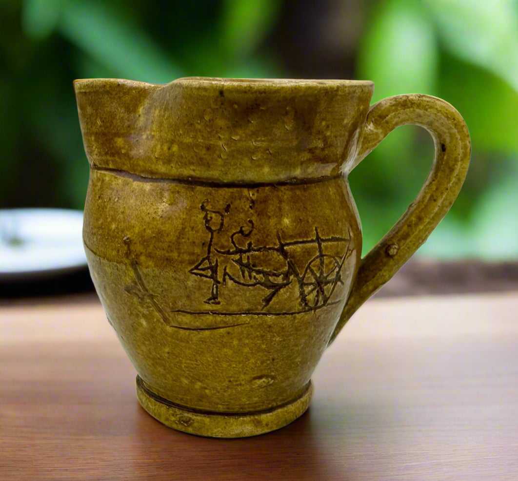 Vintage Ristorante Il Carrettiere Como Ceramic Pitcher – A Rare Italian Culinary Memorabilia