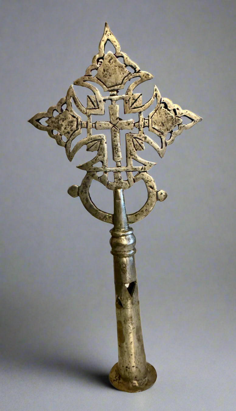 Antique Ethiopian Coptic Hand Cross – Early 20th Century