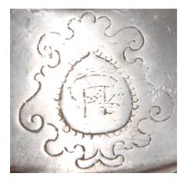 A mid 18th Century Pewter broad rim dish