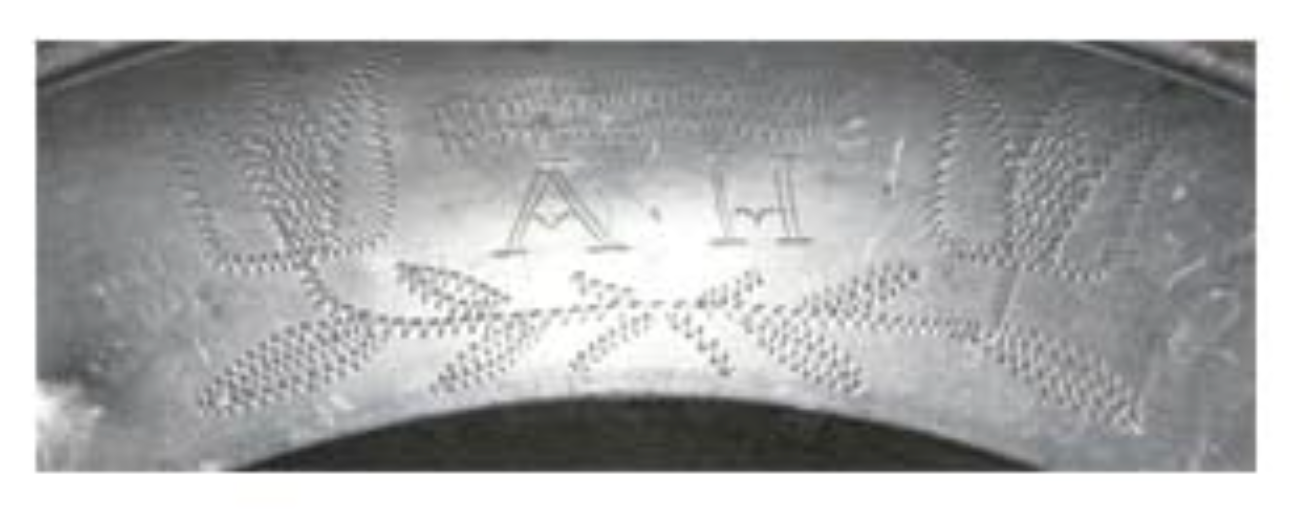 A mid 18th century large antique pewter plate