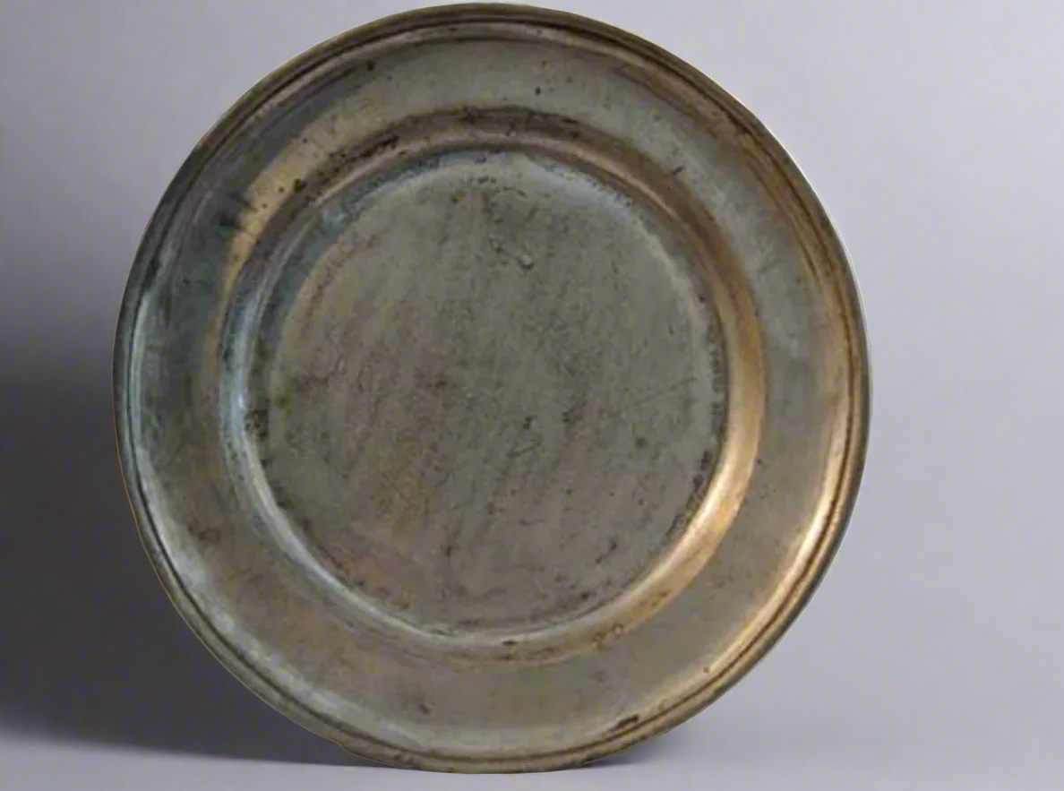 17th Century English Pewter Plate Stamped Mark