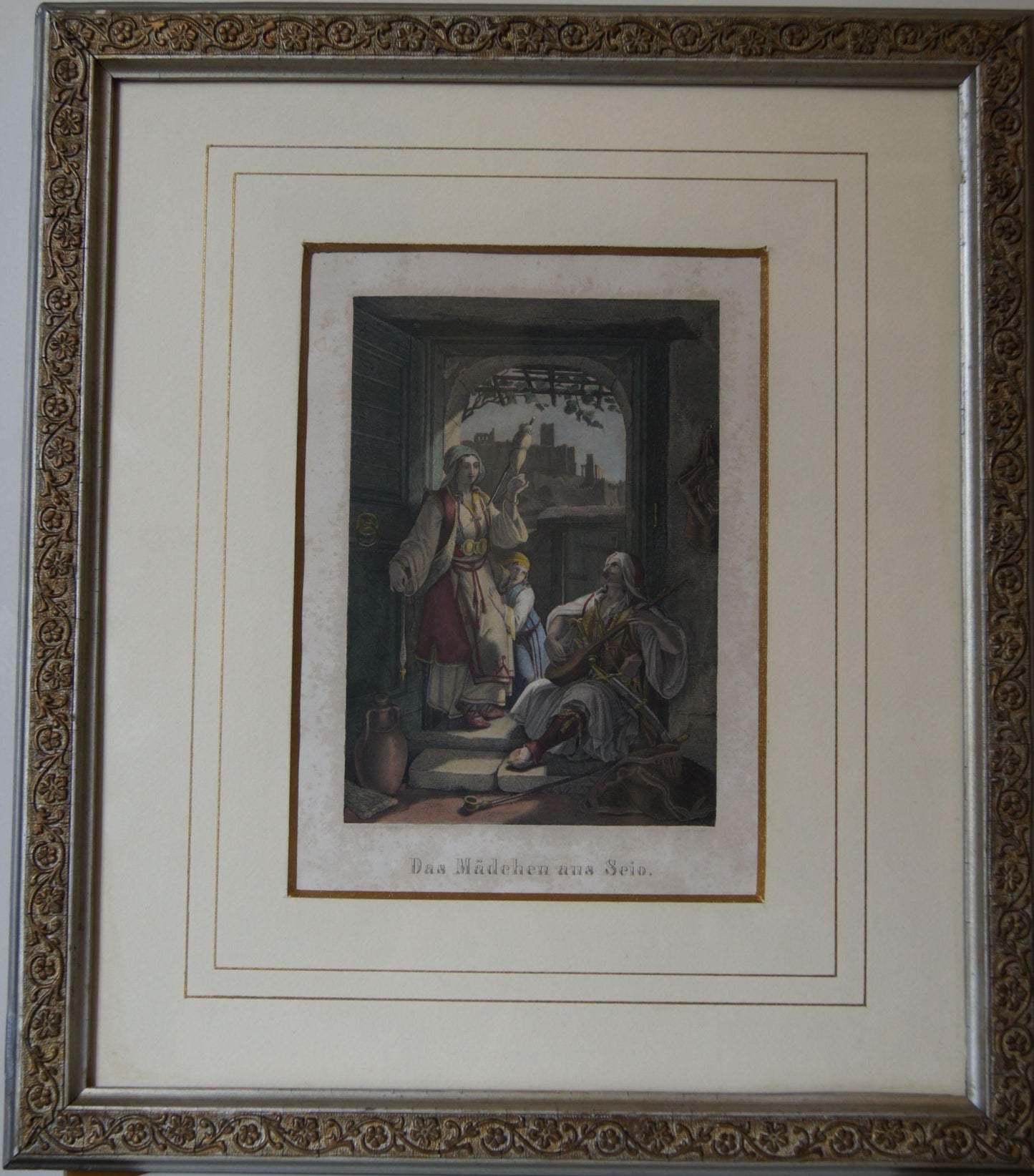 Das Mädchen aus Scio, 1840 – Exquisite 19th-Century Coloured Engraving