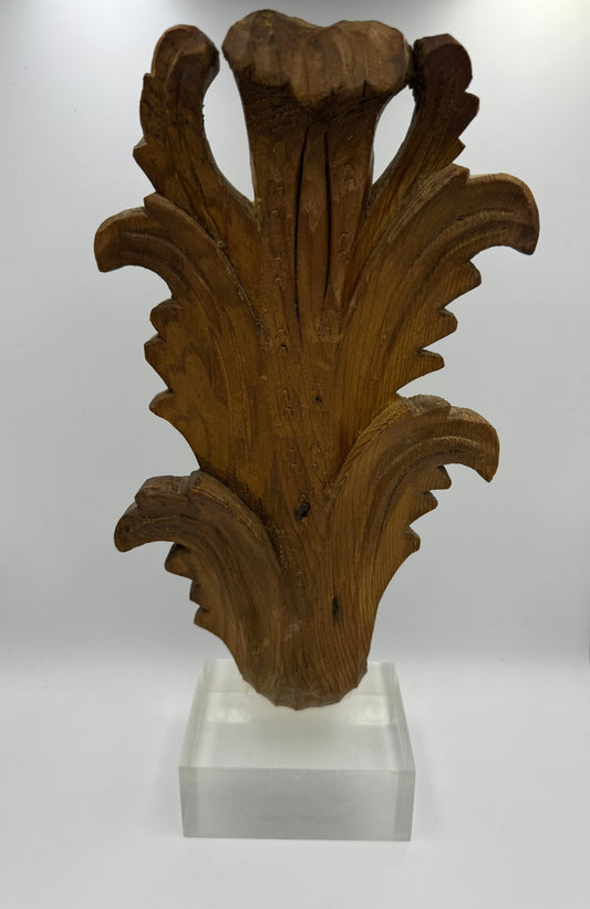 Antique Wooden Hand Carved Element, 18th Century