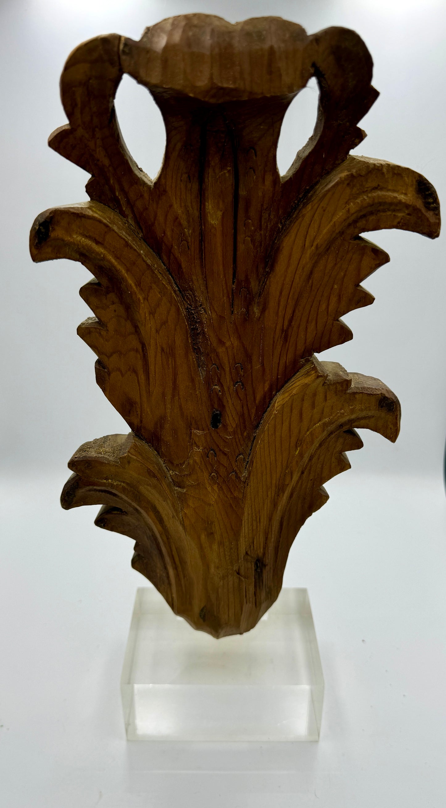 Antique Wooden Hand Carved Element, 17th-18th Century