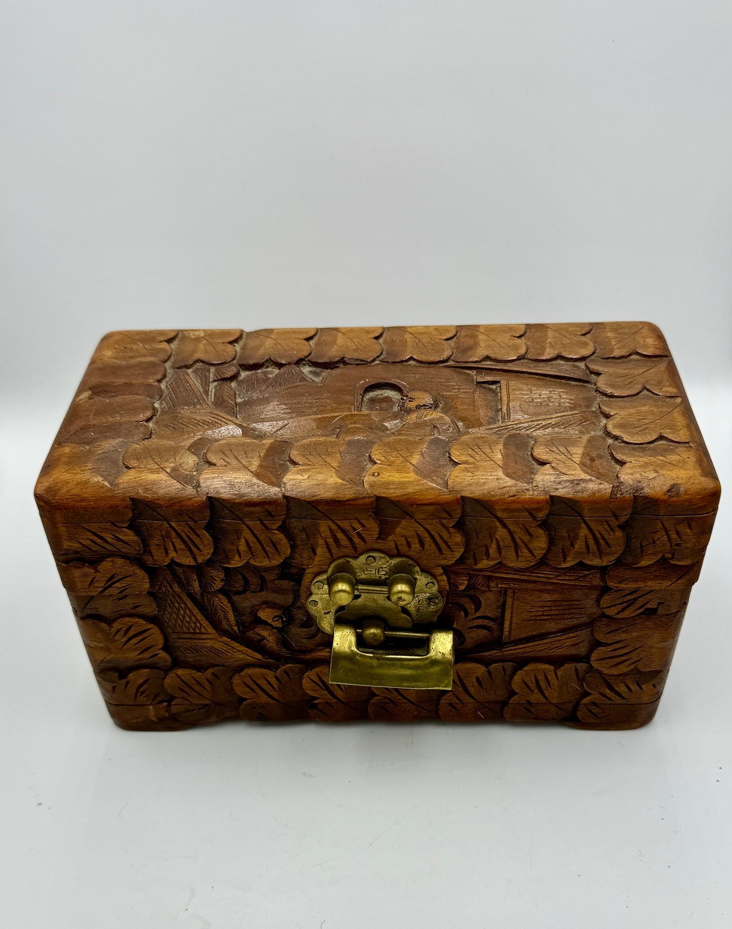 Chinese Camphor wooden chest, hand carved, 1940´s