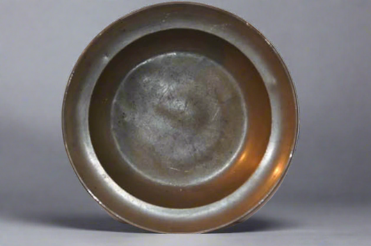 19th Century Round hollow pewter dish