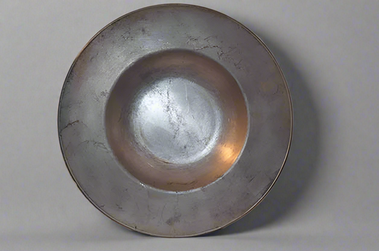 18th Century Wide rimmed Pewter plate