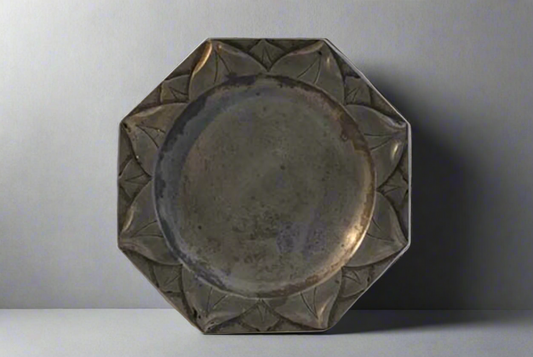 19th Centrury Pewter octagonal plate